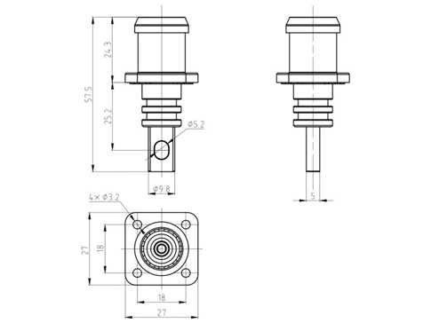 Die Details des ESC-HP120 Steck verbinders