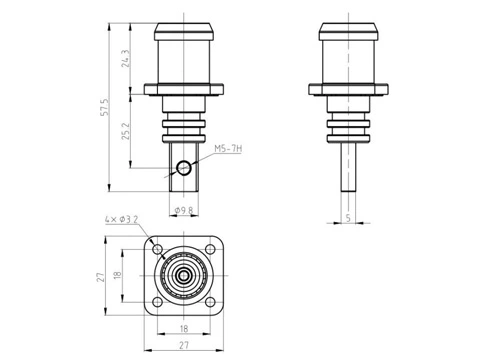 Die Details des ESC-HP120 Steck verbinders