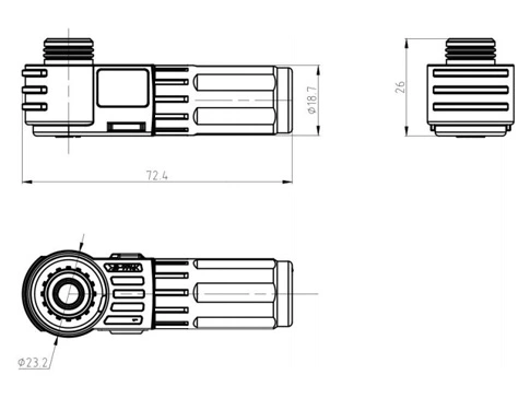 Die Details des ESC-HP120 Steck verbinders