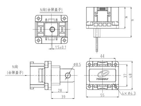 Die Details des ESC-TB250 Steck verbinders