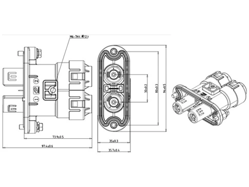 Die Details der Metall-Shell-Connector-1033A