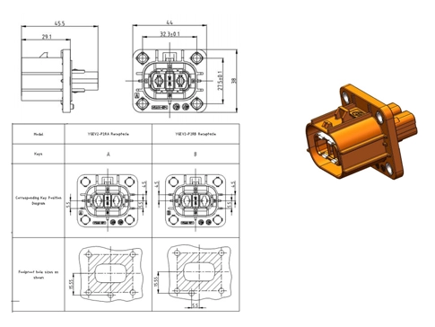 Die Details der elektrischen Steck verbinder YGEV2-2pin Serie