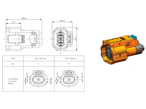 Die Details der elektrischen Steck verbinder YGEV2-2pin Serie