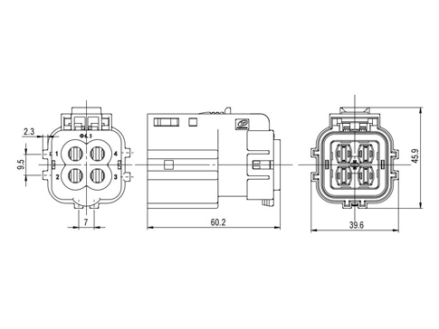 Die Details der elektrischen Steck verbinder YGEV2-4pin Serie