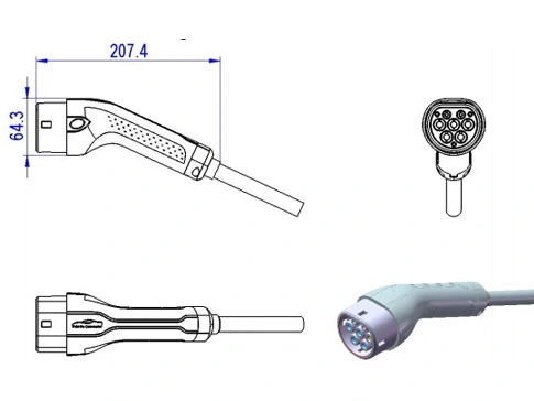 Die Details der AC-Fahrzeug Connector-Type2