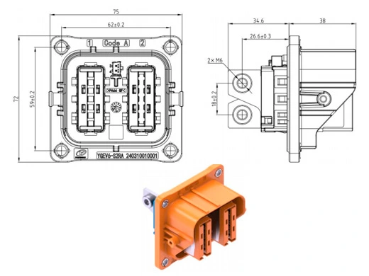 Die Details der elektrischen Steck verbinder YGEV6-2pin Serie