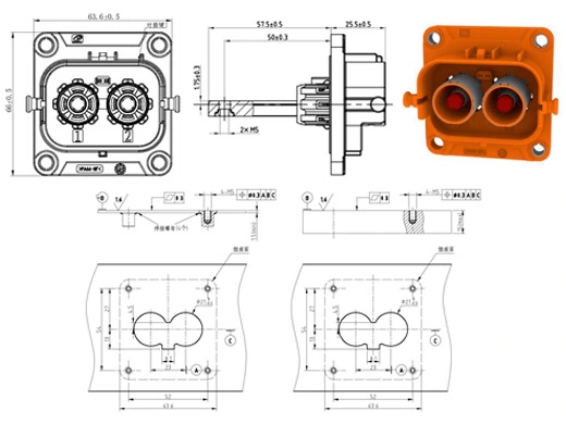 Die Details der elektrischen Steck verbinder der Serie YG1079-2/3pin