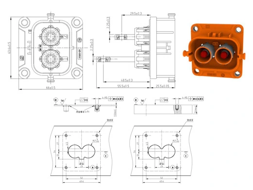 Die Details der elektrischen Steck verbinder der Serie YG1079-2/3pin