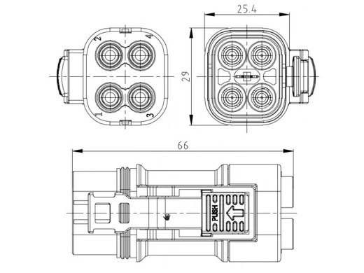 Die Details des YGC1092-EV-P4PA steckdose