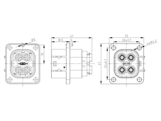 Die Details des YGC1092-EV-P4PA steckdose