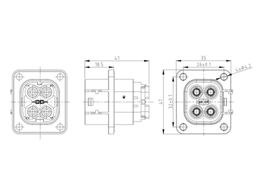 Die Details des YGC1092-EV-P4PA steckdose