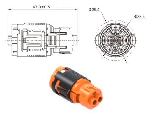 Die Details der elektrischen Steck verbinder YG1176D-2pin Serie